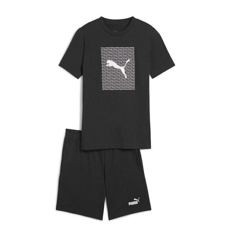 Compleu Puma ESS LOGO LAB Tee and Shorts Set Unisex Copii