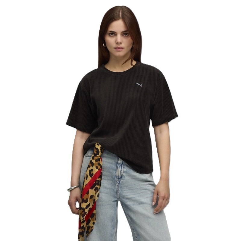 Tricou Puma ESS ELEVATED Relaxed Velour Rib Tee Femei