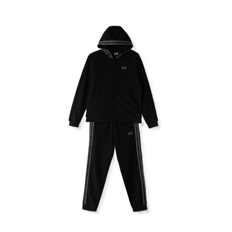 Trening EA7 TRAIN LOGO SERIES BOY T-SUIT HOODIE FZ CH BR TAPE Unisex Copii