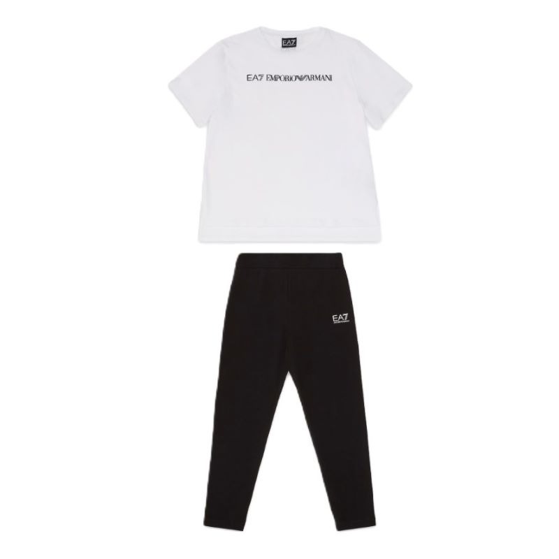 Compleu EA7 GIRL CROSSOVER TEE LEGGINGS KIT Unisex Copii