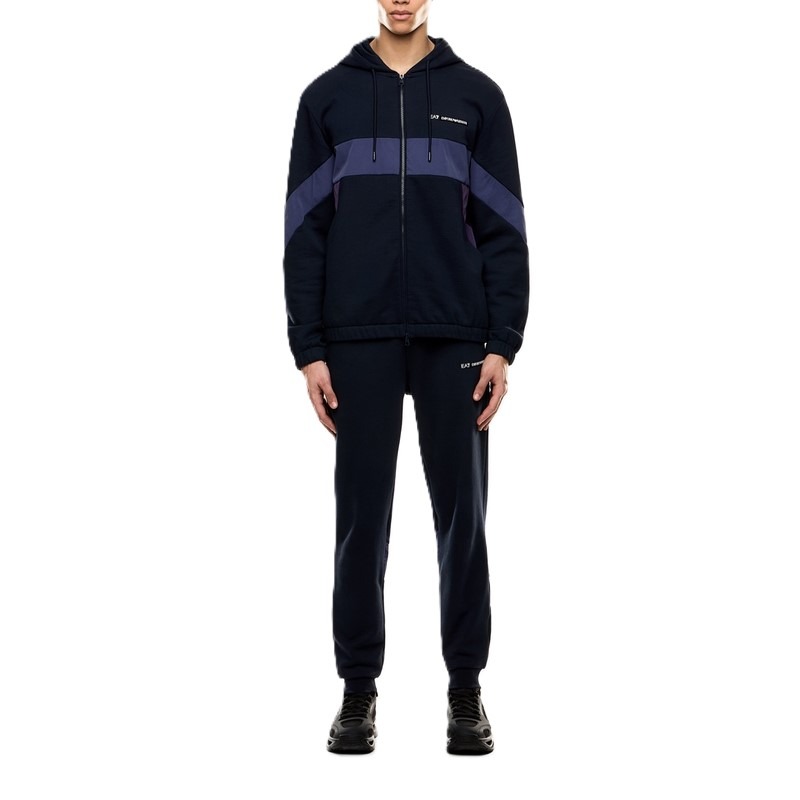 Trening EA7 TRAIN ATHLETIC COLOUR BLOCK M T-SUIT HOODIE FZ CH COPL Barbati