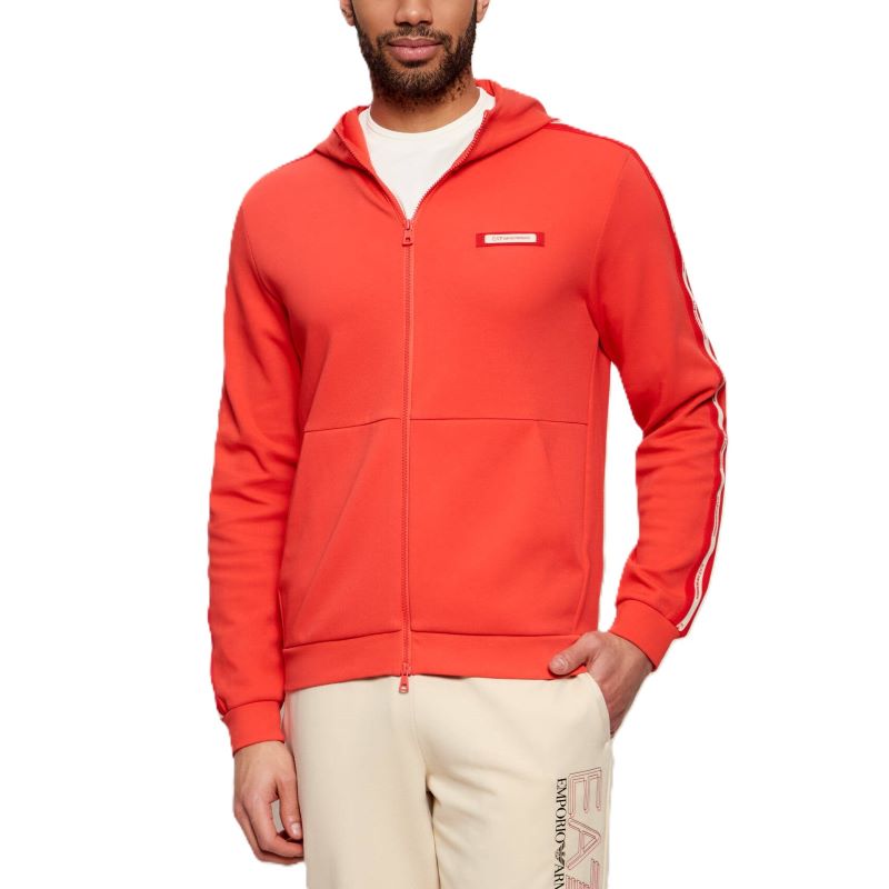 Bluza cu fermoar EA7 TRAIN LOGO SERIES MAN  HOODIE FZ CO PL TAPE Barbati