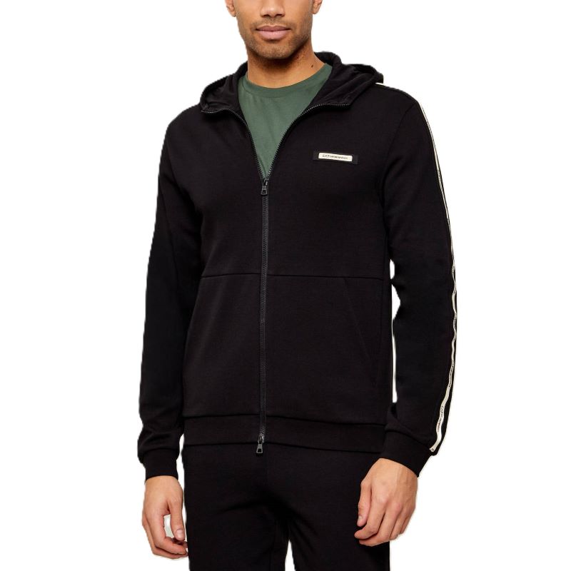 Bluza cu fermoar EA7 TRAIN LOGO SERIES MAN  HOODIE FZ CO PL TAPE Barbati