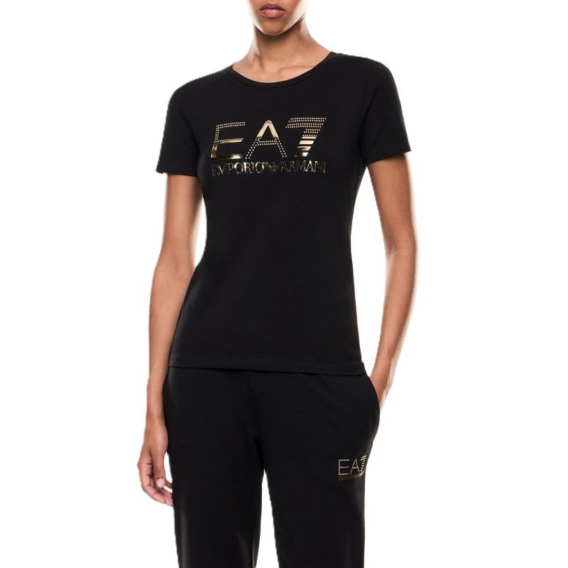 Tricou EA7 TRAIN LOGO SERIES W TEE SS METAL STUDS Femei