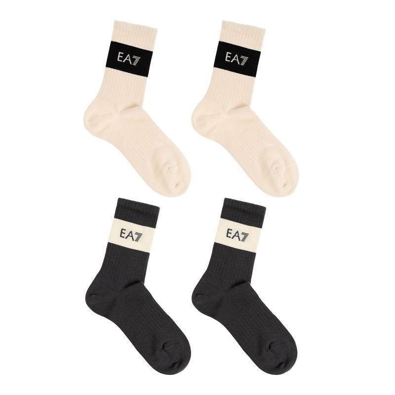 Sosete EA7 TENNIS PRO W LONG SOCKS BIPACK negre