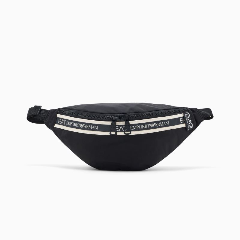 Borseta EA7 TRAIN LOGO SERIES U WAISTBAG TAPE Unisex