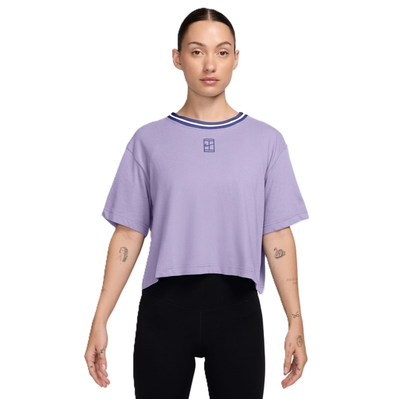 Tricou Nike W NK DF HERITAGE SS CROP TEE Femei