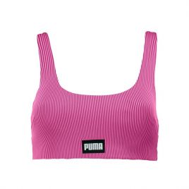 Sutien costum de baie Puma Swim Women Ribbed Scoop Femei