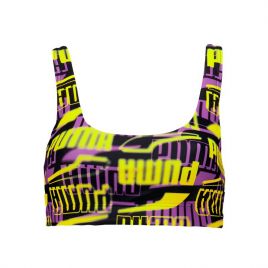 Sutien costum de baie Puma Swim Women Printed Scoo Femei