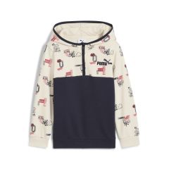 Bluza cu fermoar Puma LITTLE RUNNERS Half-Zip Hoodie PS Copii