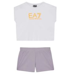 Compleu EA7 GIRL T-SUIT TEE SHORTS KIT Unisex Copii