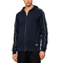 Bluza cu fermoar EA7 TRAIN LOGO SERIES M TAPE HOODIE FZ Barbati