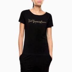 Tricou EA7 TRAIN LOGO SERIES W HANDWRITTEN TEE CROSSOVER Femei