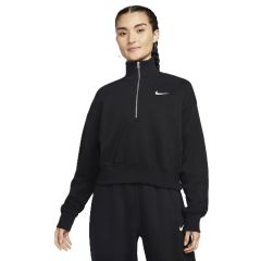 Bluza cu fermoar Nike W NSW PHNX FLC QZ CROP Femei