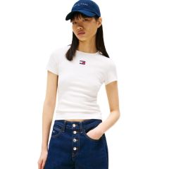 Tricou Tommy Hilfiger TJW SLIM BADGE RIB TEE Femei