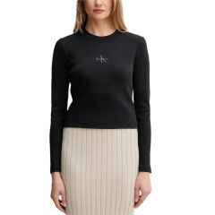 Tricou Calvin Klein A- LS MONOGRAM BABY TEE Femei