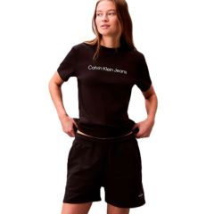 Sort Calvin Klein MONOLOGO FRENCH TERRYSHORT Femei