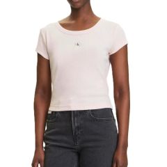 Tricou Calvin Klein A- WOVEN LABEL 2X2 RIB BABYTEE Femei