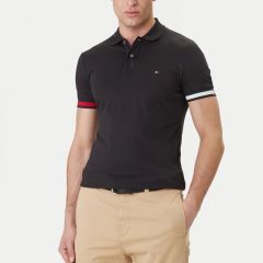 Tricou polo Tommy Hilfiger RWB CUFF LIQUID COTTON SLIM POLO Barbati
