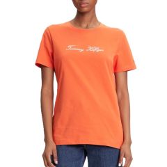 Tricou Tommy Hilfiger SCRIPT REG C-NK SS T-SHIRT Femei