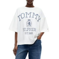Tricou Tommy Hilfiger VARSITY CREST RLX SS T-SHIRT Femei