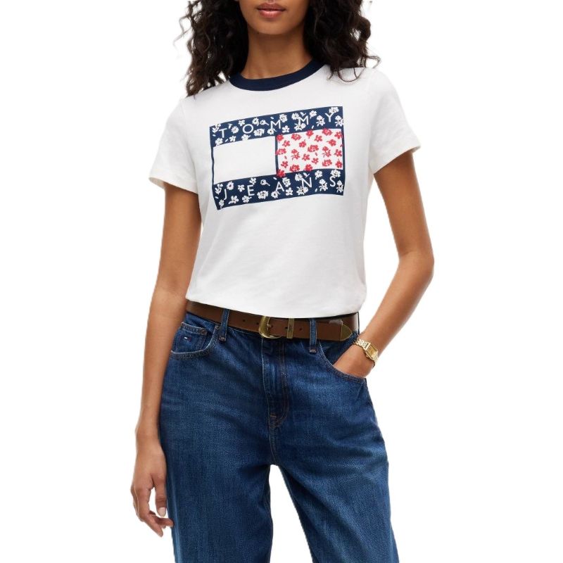 Tricou Tommy Hilfiger TJW REG NOLVETY RINGER Femei