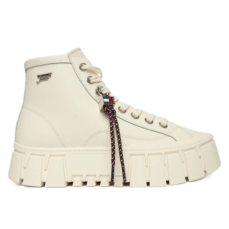 Ghete Tommy Hilfiger TJW PLATFORM SNEAKER LEATHER MC Femei