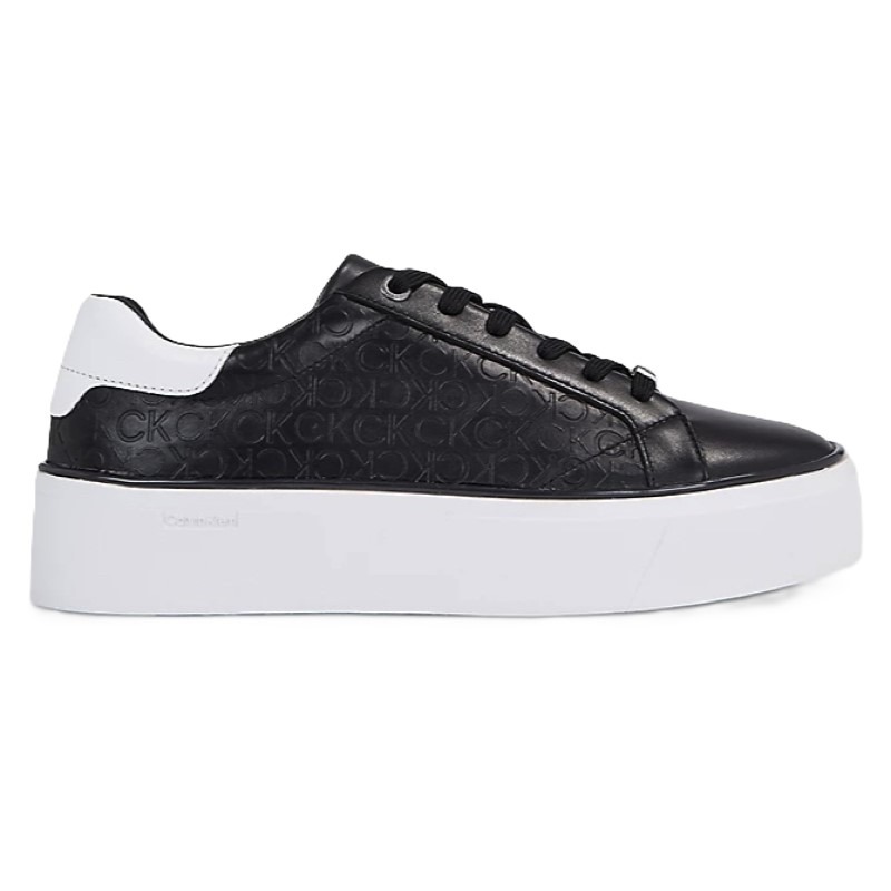 Pantofi Sport Calvin Klein FLATFORM C LACE UP - MONO MIX Femei