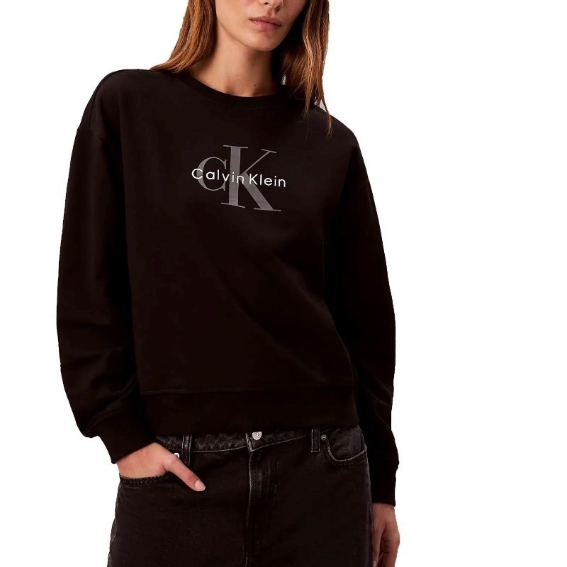 Bluza Calvin Klein LS MONOLOGO FRENCH TERRYRLXD CR Femei