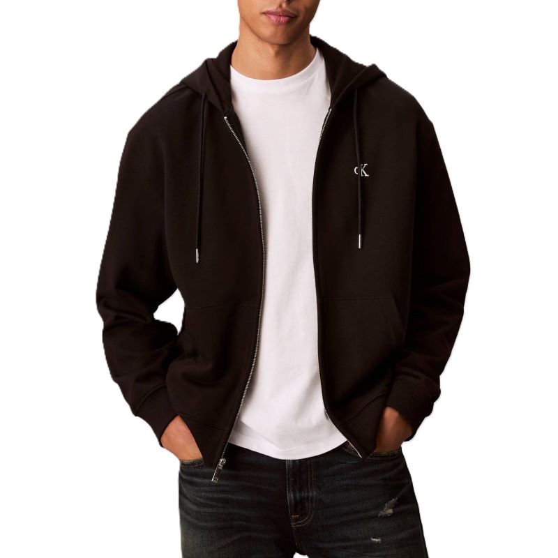 Bluza cu fermoar Calvin Klein LS EU 350TERRY MONOGRAM FZHOODI Barbati