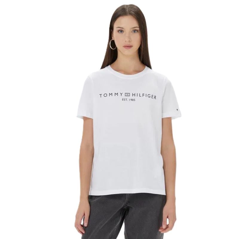 Tricou Tommy Hilfiger REG CORP LOGO C-NK SS Femei