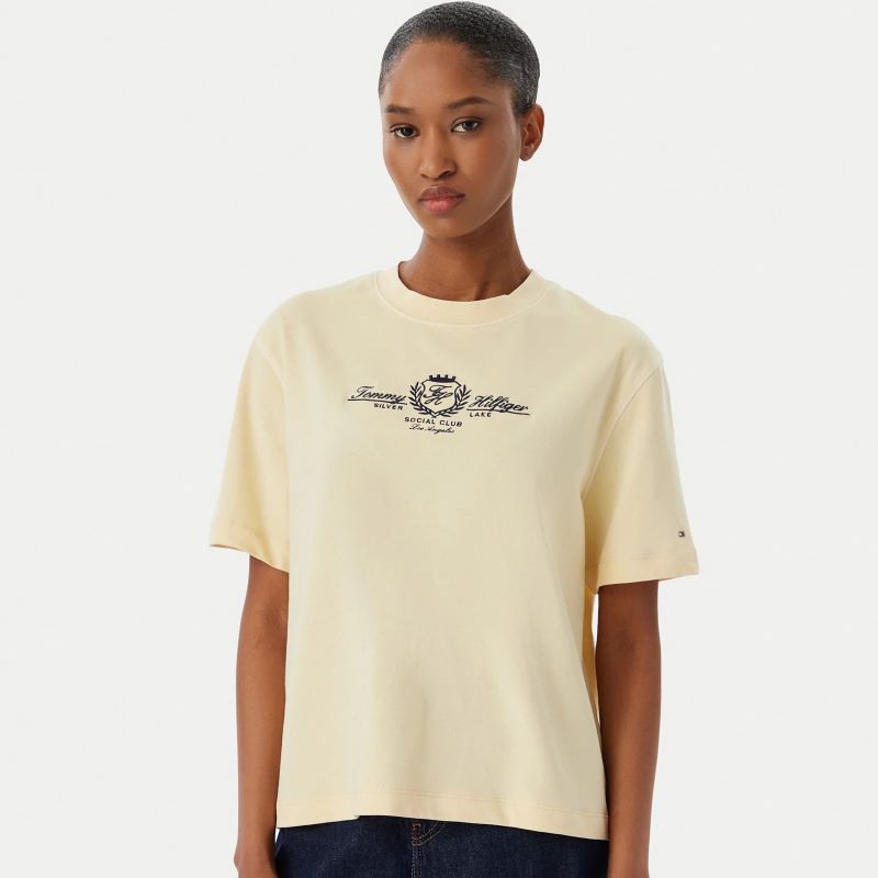 Tricou Tommy Hilfiger VARSITY CREST MDRN C-NK SS TEE Femei