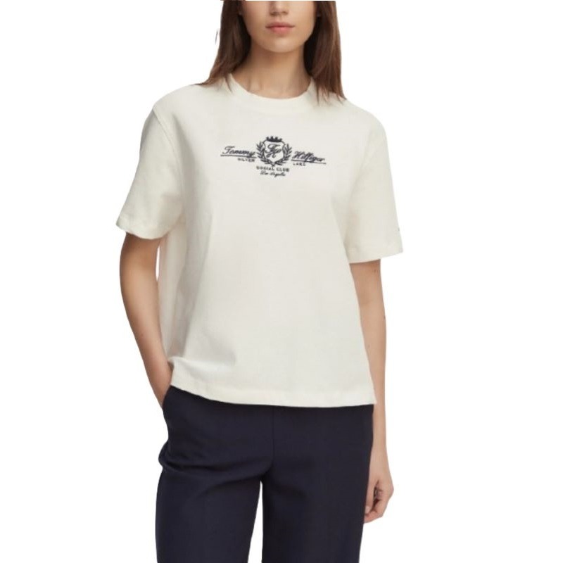 Tricou Tommy Hilfiger VARSITY CREST MDRN C-NK SS TEE Femei