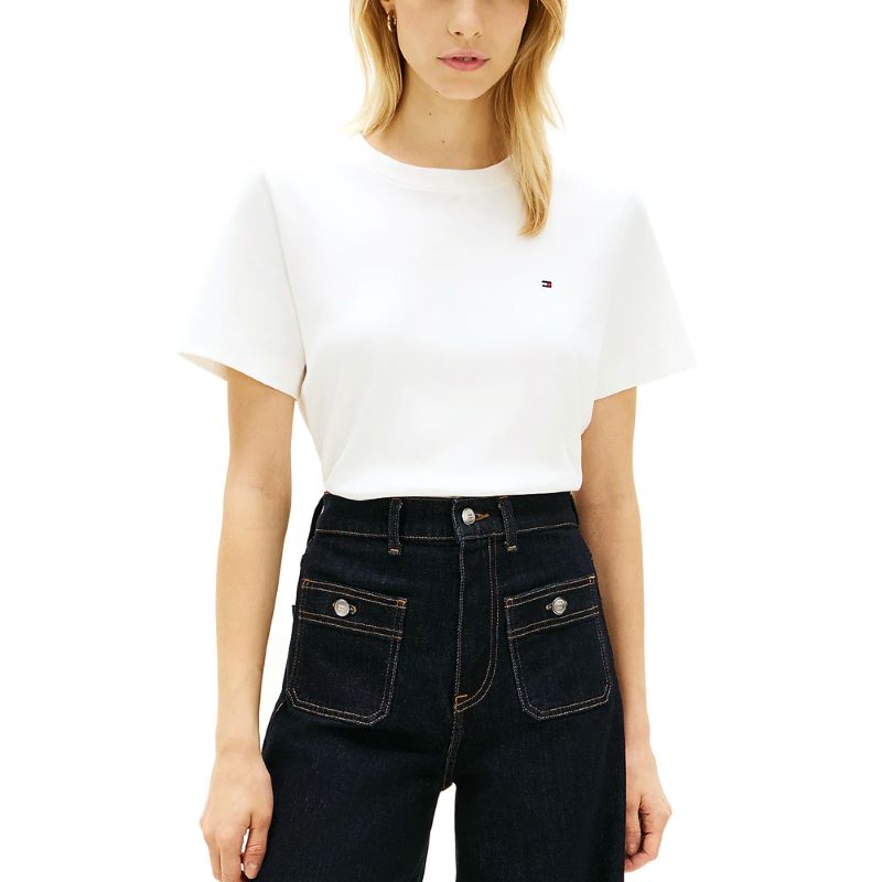 Tricou Tommy Hilfiger BOXY INTERLOCK SS C-NK TEE Femei