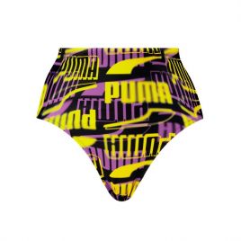 Slip costum de baie Puma Swim Women Printed High Femei1