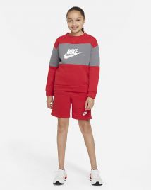 Trening Nike NSW FT CREW/SHORT TS Copii